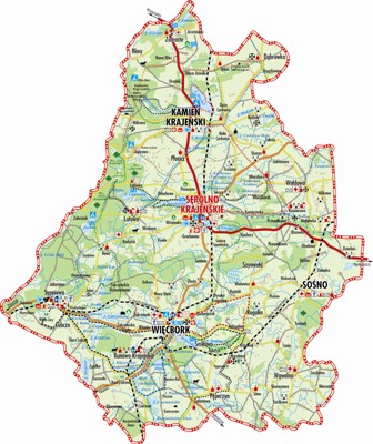 mapa powiatu sępoleńskiego